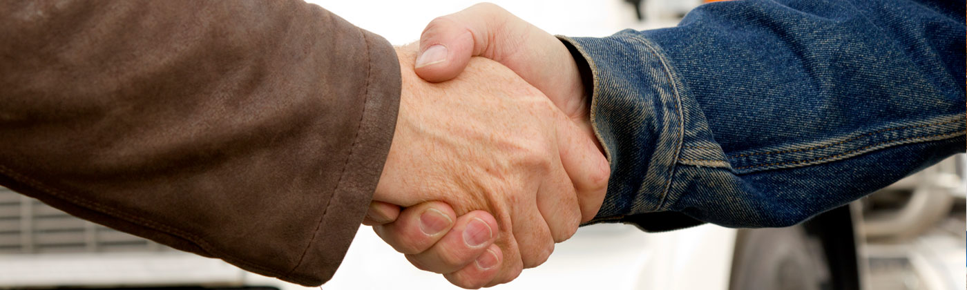 Two men shaking hands