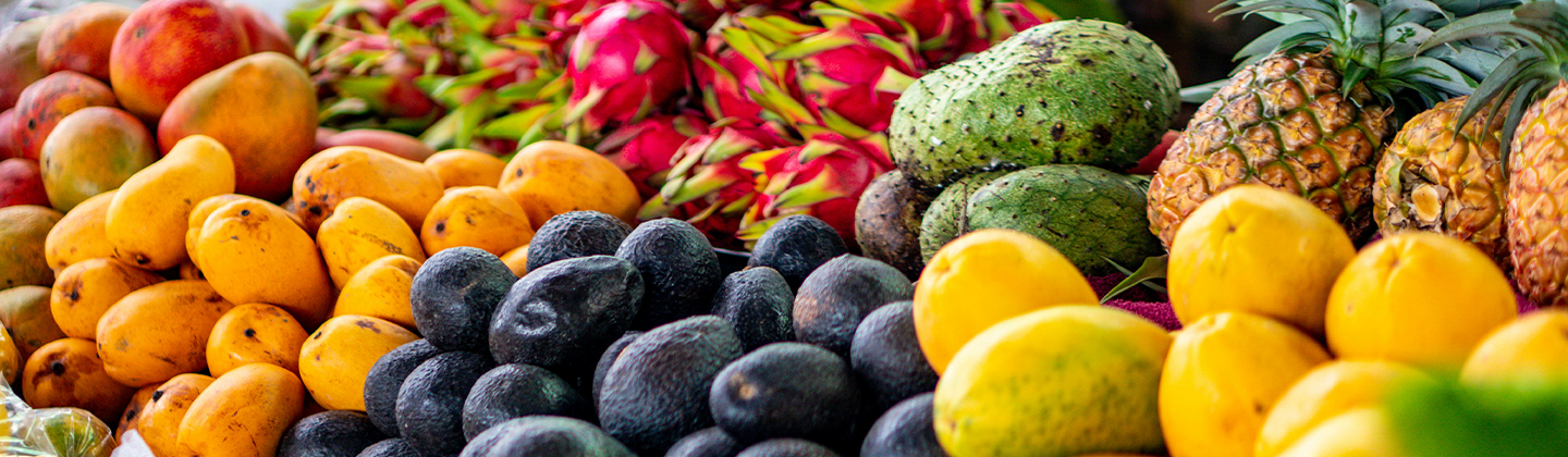 An assortment of fruit grown in Hawaii