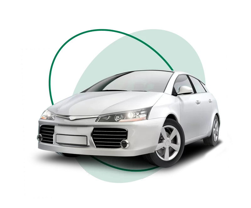 mexico-car-insurance-vehicle-transparent-LG white sports car on green circular graphic