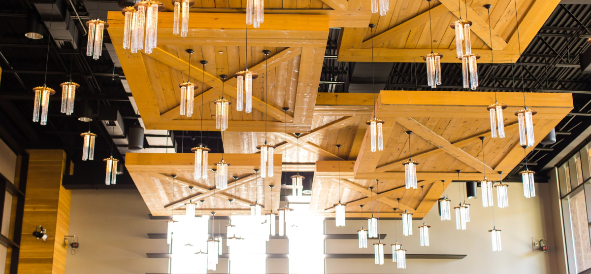 carousel-corporate-event-sw-1-1200x556 Ceiling lighting in the Atrium.