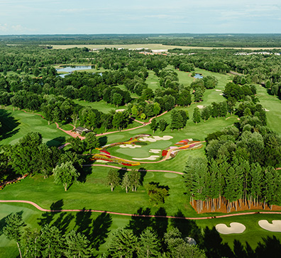 hero-january-27-announcement-396x364 Aerial view of SentryWorld golf course.