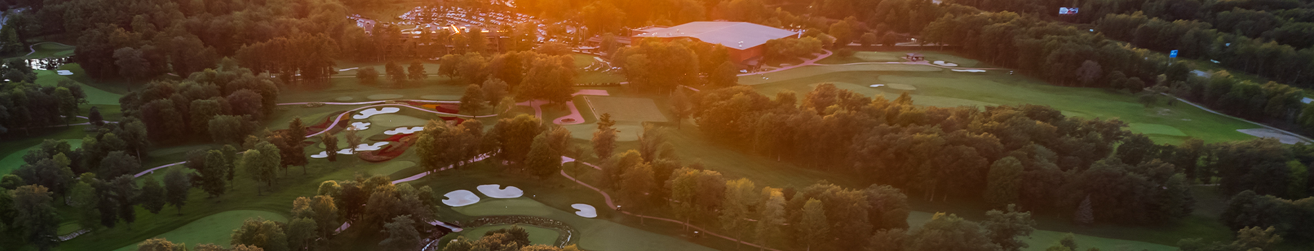 Aerial view of the SentryWorld golf course