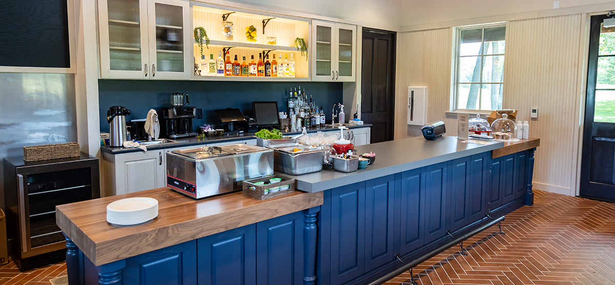 Kitchen in the refreshment station on the SentryWorld golf course