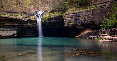 Waterfall in the Ozarks in Missouri