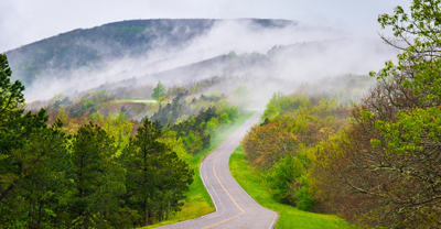 Road through mountains