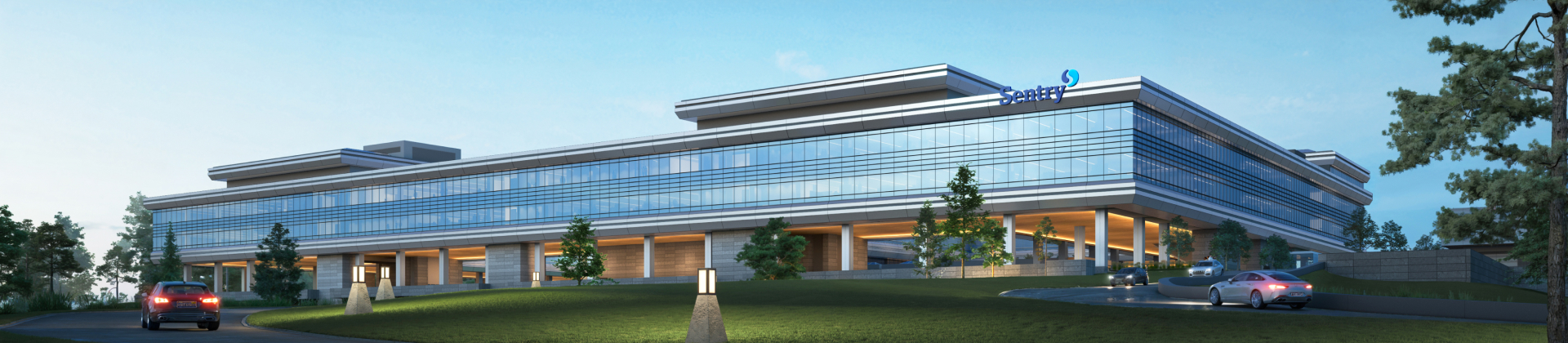 Sentry Home Office exterior rendering of upcoming renovations