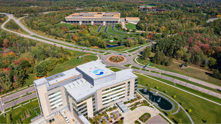sentry-stevens-point-campus-920x517 Aerial view of part of the Sentry campus in Stevens Point