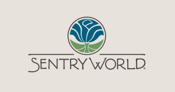 SentryWorld logo over a solid tan background