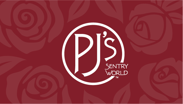 valentines-dinner-597x339 Faded rose illustration on a red background with the PJ's logo in white