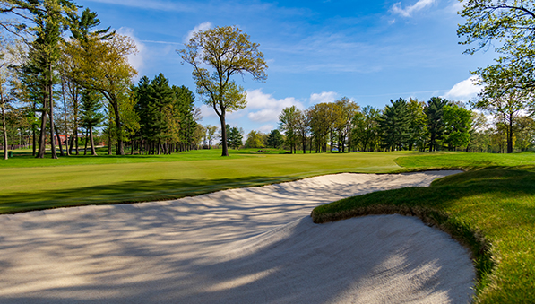 Sand trap on the SentryWorld golf course