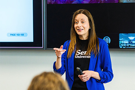 A SentryU Learning & Performance Specialist leading a course