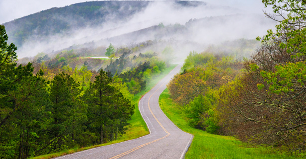 Road through mountains