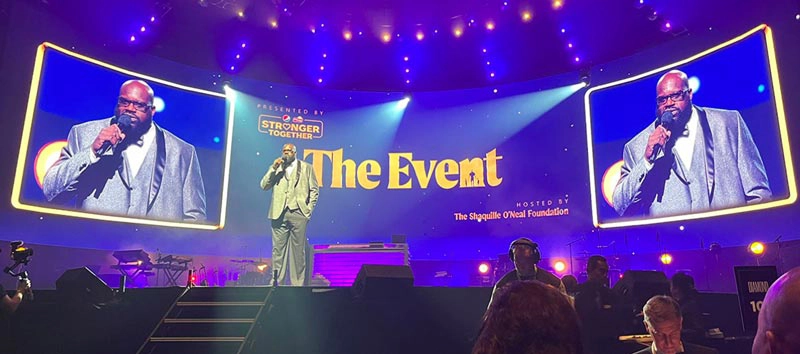 shaq-community-1 Shaq speaking at "The Event," aa fundraising gala for The Shaquille O'Neal Foundation