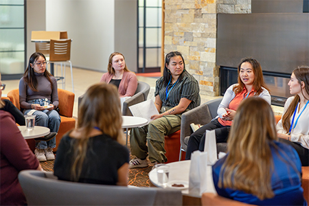 Associates meeting during a women in business gathering at Sentry home office.