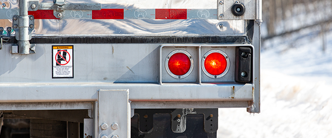 Back of semi truck