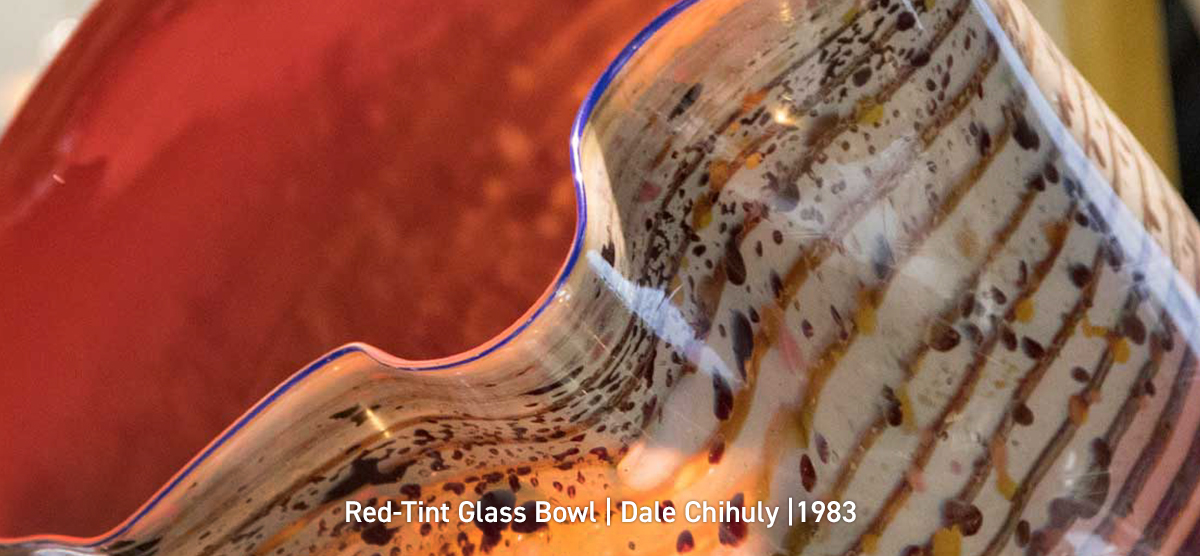 Red-Tint Glass Bowl made by Dale Chihuly in 1983