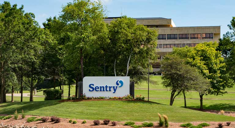 Sentry corporate office landscape in Stevens Point, WI