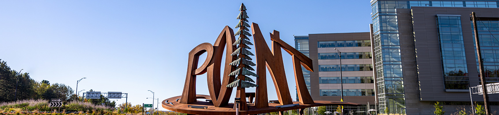 Sculpture near the Division Street office location in Stevens Point, Wisconsin