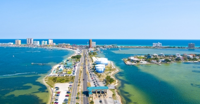 Aerial view of Pensacola, FL