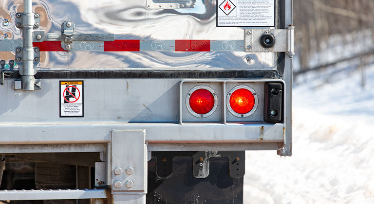 Back of semi truck