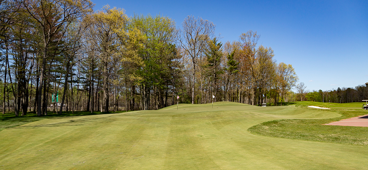 Practice chipping green at SentryWorld