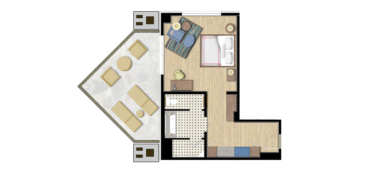 carousel-executive-golf-view-king-terrace-7-1200x556 Floor plan illustration of executive king terrace room.