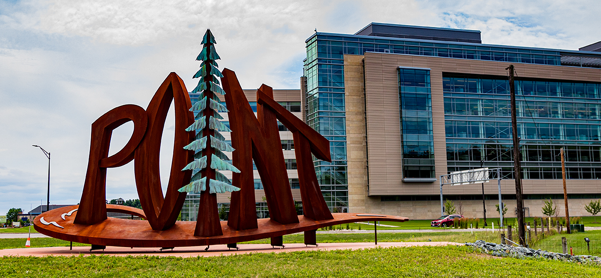 Large metal art piece for the city of Stevens Point