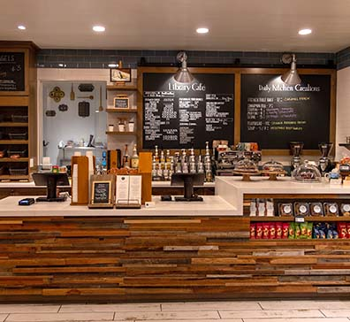 Ordering station in the Library Cafe