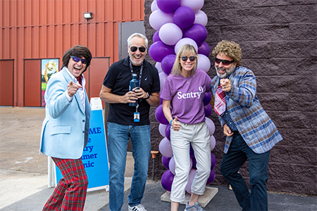 Sentry associates having fun at the summer picnic