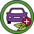 Icon of purple car