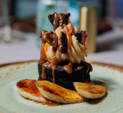 card-elevated-dining-396x364 The Library Chocolate Cake dish.