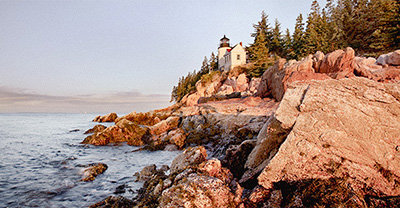 Lighthouse on the coast of Maine