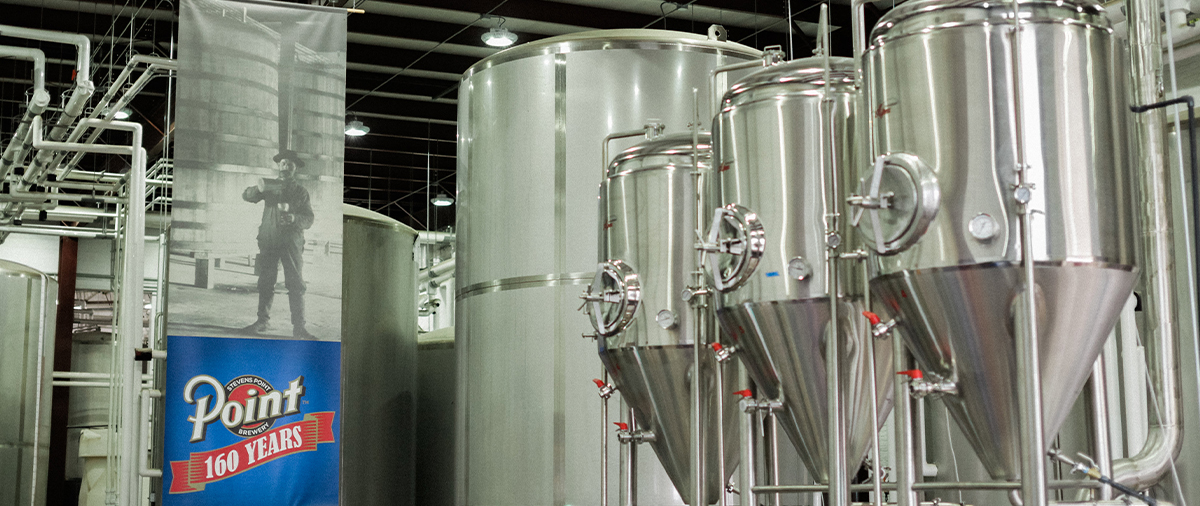 Machines in the Stevens Point brewery