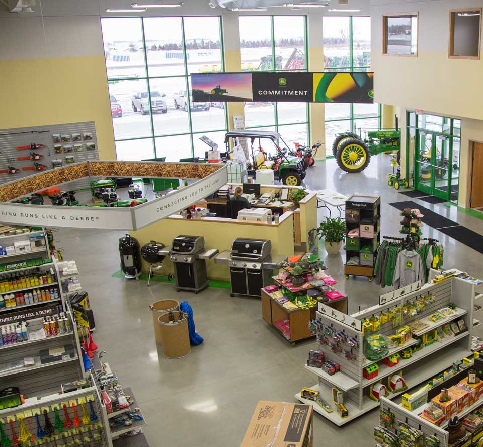 Aerial view of Grossenburg dealership store