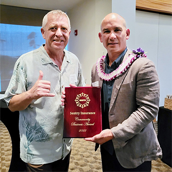 The Maui Nonprofit Directors Association has honored Sentry with its 2022 Community Business Award