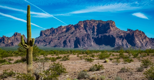 Mountain in desert