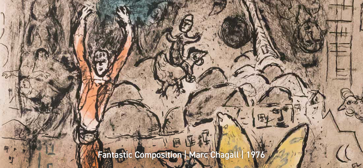 Fantastic Composition by Marc Chagall in 1976