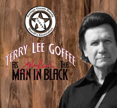 Wood background with black and white image of a man. 