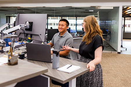 IT associates working together at the Sentry home office in Stevens Point, Wisconsin.