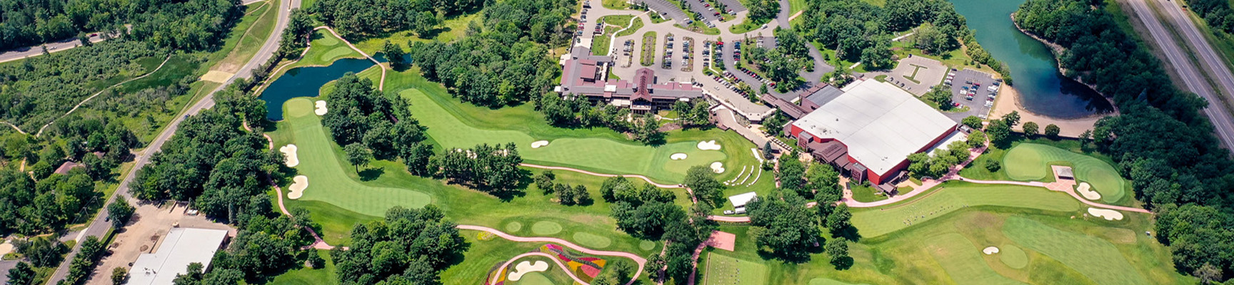 Aerial view of the SentryWorld campus in Stevens Point, Wisconsin.