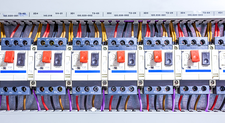 Line of electrical components