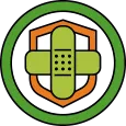 Icon of a shield with Band-Aids