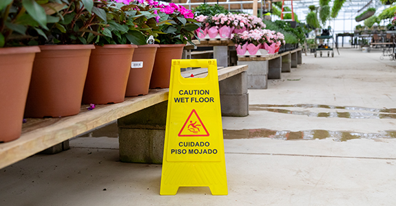 caution wet floor sign