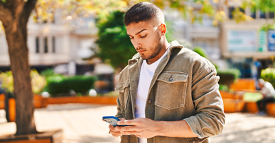 Man on cell phone