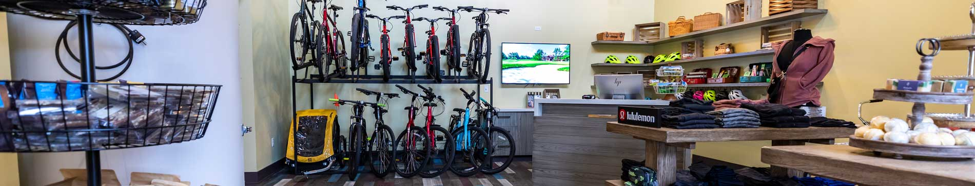 Bikes on a rack and other outdoor supplies