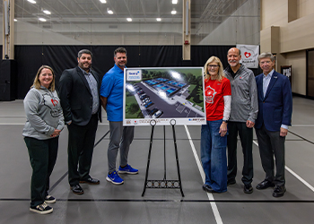 presenting renderings of pickleball courts