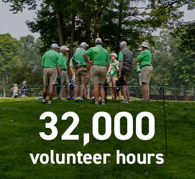 32,000 volunteer hours accumulated throughout the U.S. Senior Open