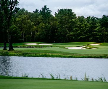 Water hazard on the SentryWorld golf course