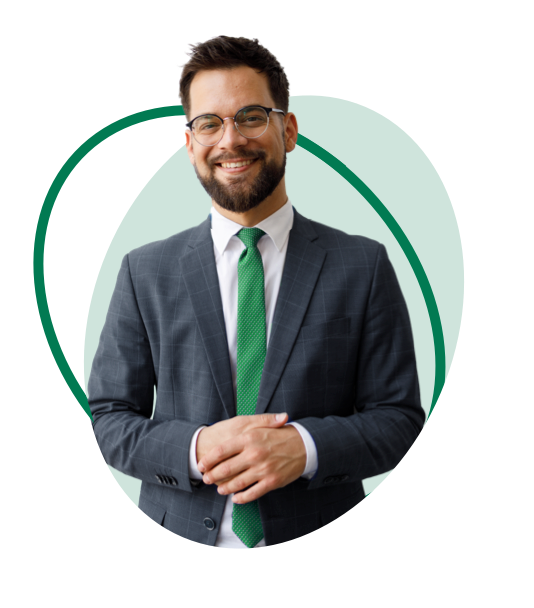 A friendly insurance agent smiling
