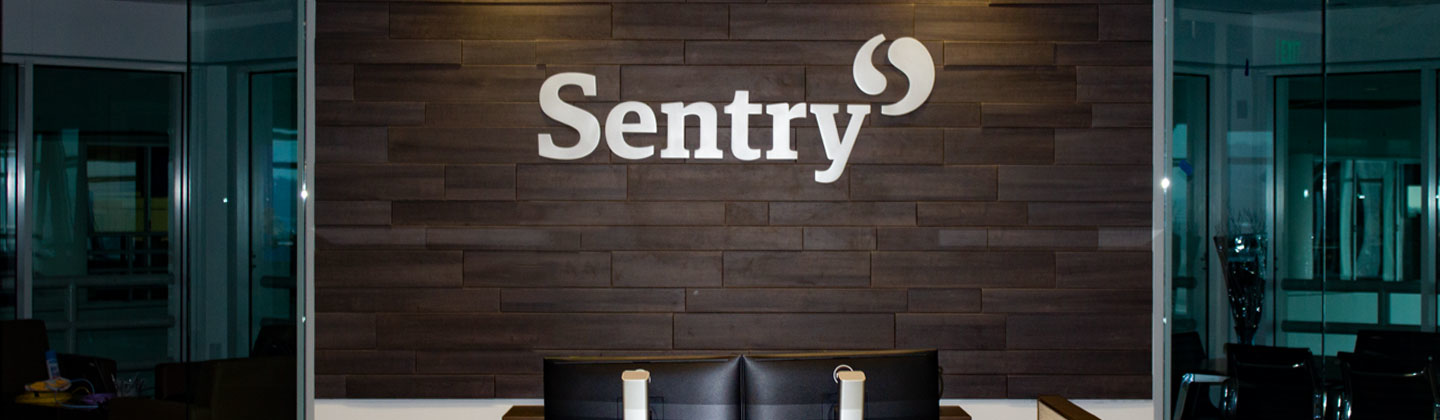 Sentry office front desk in Irvine California